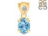 Blue Topaz Pendant BTZ-RDP-762-V-LOOP.