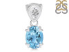 Blue Topaz Pendant BTZ-RDP-762-V-LOOP.