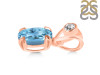 Blue Topaz Pendant BTZ-RDP-762-V-LOOP.
