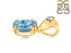 Blue Topaz Pendant BTZ-RDP-762-V-LOOP.