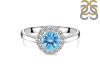 Blue Topaz & White Topaz Ring BTZ-RDR-1768.