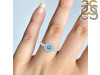 Blue Topaz & White Topaz Ring BTZ-RDR-1768.