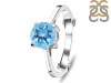 Blue Topaz & White Topaz Ring BTZ-RDR-1786.