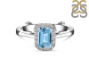 Blue Topaz & White Topaz Ring BTZ-RDR-1787.