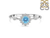 Blue Topaz & White Topaz Ring BTZ-RDR-1937.