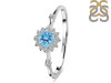 Blue Topaz & White Topaz Ring BTZ-RDR-1937.