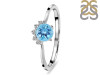 Blue Topaz & White Topaz Ring BTZ-RDR-1942.