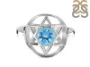Blue Topaz Pentacle Ring BTZ-RDR-2137.