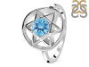 Blue Topaz Pentacle Ring BTZ-RDR-2137.