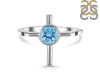 Blue Topaz Holy Cross Ring BTZ-RDR-2143.