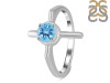 Blue Topaz Holy Cross Ring BTZ-RDR-2143.