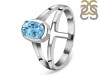 Blue Topaz Holy Cross Ring BTZ-RDR-2148.