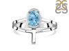 Blue Topaz Holy Cross Ring BTZ-RDR-2148.