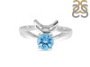 Blue Topaz Crescent Moon Ring BTZ-RDR-2151.