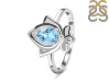 Blue Topaz Lotus Ring BTZ-RDR-2157.