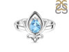 Blue Topaz Lotus Ring BTZ-RDR-2157.
