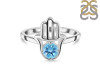 Blue Topaz Hamsa Hand Ring BTZ-RDR-2163.