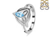Blue Topaz Triquetra Ring BTZ-RDR-2166.
