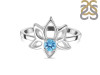 Blue Topaz Lotus Ring BTZ-RDR-2168.