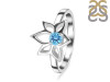 Blue Topaz Lotus Ring BTZ-RDR-2168.