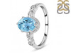 Blue Topaz & White Topaz Ring BTZ-RDR-2182.