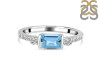 Blue Topaz & White Topaz Ring BTZ-RDR-2186.