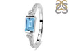 Blue Topaz & White Topaz Ring BTZ-RDR-2186.