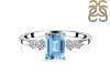 Blue Topaz & White Topaz Ring BTZ-RDR-2187.