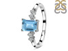 Blue Topaz & White Topaz Ring BTZ-RDR-2187.