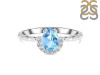 Blue Topaz & White Topaz Ring BTZ-RDR-2192.