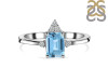 Blue Topaz & White Topaz Ring BTZ-RDR-2194.