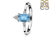 Blue Topaz & White Topaz Ring BTZ-RDR-2194.