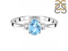 Blue Topaz & White Topaz Ring BTZ-RDR-2213.