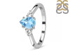 Blue Topaz & White Topaz Ring BTZ-RDR-2213.