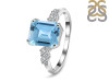 Blue Topaz & White Topaz Ring BTZ-RDR-2215.