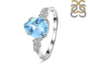 Blue Topaz & White Topaz Ring BTZ-RDR-2216.
