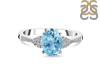 Blue Topaz & White Topaz Ring BTZ-RDR-2219.