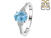 Blue Topaz & White Topaz Ring BTZ-RDR-2219.