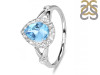 Blue Topaz & White Topaz Ring BTZ-RDR-2243.