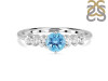 Blue Topaz & White Topaz Ring BTZ-RDR-2259.