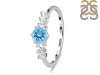 Blue Topaz & White Topaz Ring BTZ-RDR-2259.