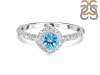 Blue Topaz & White Topaz Ring BTZ-RDR-2260.