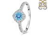 Blue Topaz & White Topaz Ring BTZ-RDR-2260.