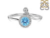Blue Topaz & White Topaz Ring BTZ-RDR-2261.
