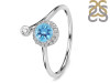 Blue Topaz & White Topaz Ring BTZ-RDR-2261.