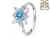 Blue Topaz & White Topaz Ring BTZ-RDR-2264.
