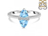Blue Topaz & White Topaz Ring BTZ-RDR-2266.