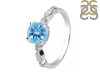 Blue Topaz & White Topaz Ring BTZ-RDR-2269.