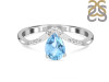 Blue Topaz & White Topaz Ring BTZ-RDR-2283.