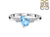 Blue Topaz & White Topaz Ring BTZ-RDR-2285.